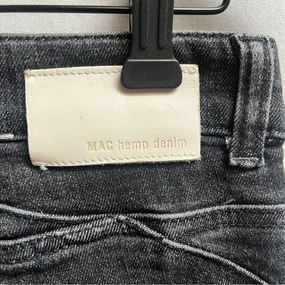 Mac Hemp Denim Mid Rise Women's Black Slim Jeans Sz 30 - Picture 6 of 14